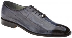Belvedere "Stella" Antique Grey All-Over Genuine Eel Oxford Shoes 1470.