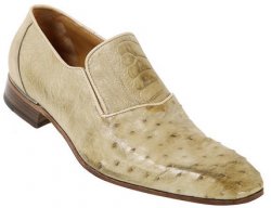 Mauri 2265 Bone Genuine All-Over Ostrich Hand Painted Shoes