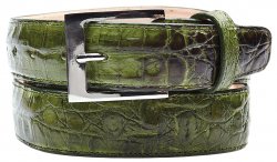 Belvedere 1999 Antique Emerald All-Over Genuine Hornback Crocodile Belt