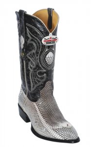 Los Altos Natural Genuine All-Over Cobra With Head J-Toe Cowboy Boots 996449