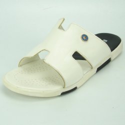 Fiesso White PU Leather Sandals FI2322.