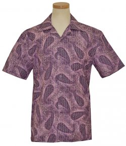 Pronti Lavender Paisley Design Casual Shirt XS6049