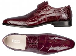 Fennix Italy 3228 Wine All-Over Genuine Alligator Shoes