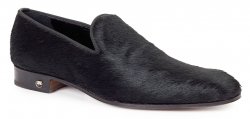 Mauri "Sartoria" 53123 Black Genuine All Over Pony Dress Shoes