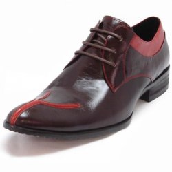 Fiesso Brown / Red Genuine Leather Shoes FI8673