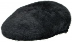 Kangol Black Furgora 504 Genuine Angora Rabbit Fur Cap