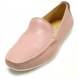 Encore By Fiesso Pink Suede Loafer Shoes FI3088