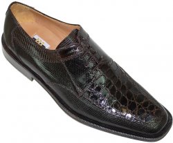 David Eden "Mysan" Brown Genuine Crocodile/Lizard Shoes
