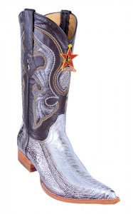 Los Altos Silver Genuine Ostrich Leg 3X Toe Cowboy Boots 950536