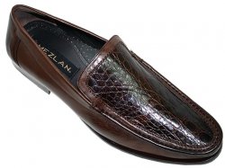 Mezlan "Monaco" Brown Genuine Crocodile Shoes