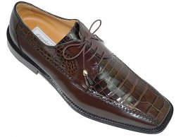 Ferrini 3746 Brown Genuine Alligator Shoes