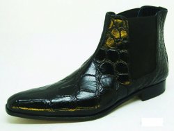 Mauri "2198" Black All-Over Genuine Body Alligator Boots