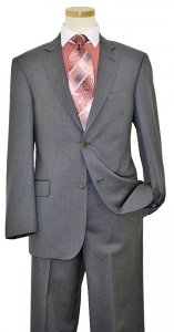 Collezioni By Zanetti Solid Charcoal Grey Super 140's Wool Suit FU285/1