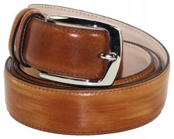 Emilio Franco "B1" Cognac Genuine Calf Leather Belt.