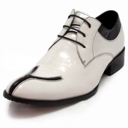 Fiesso White / Black Genuine Leather Shoes FI8673