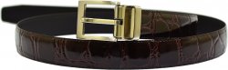 Serpi Burgundy Alligator Print Genuine Leather Belt F9/30