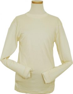 Daniel Ellissa Ivory Tricot Dazzle 100% Polyester Long Sleeve Shirt TS08