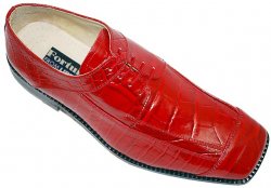 Liberty Red Alligator Print Shoes #499