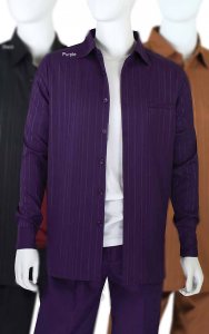 Blue Jazz Purple Long Sleeve 2pc Outfit Set PLTT-1
