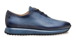 Mezlan "Brahman" Blue / Navy Calfskin Leather Men’s Dress Sneakers