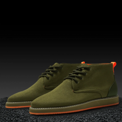 Tayno "Sonoran" Olive Green Vegan Suede Lace-Up Desert Chukka Sneaker Boots