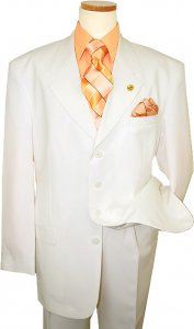 Gianni Vironi Solid Cream Super 100's 100% Fine Polyester Suit 2005