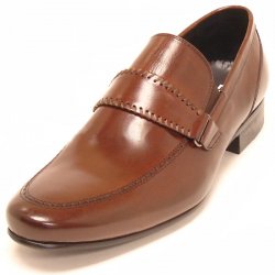 Encore By Fiesso Brown Leather Loafer Shoes FI3187