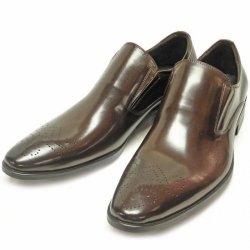 Encore By Fiesso Brown Genuine Leather Pointed Toe Loafer Shoes FI3027