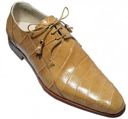 Fennix Italy 3228 Tan Genuine All-Over Alligator Shoes