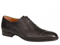 Mezlan "Cano" Black Genuine Matte Calfskin Oxford Shoes 6215