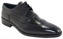 Duca Di Matiste 1704 Black Genuine Italian Calfskin Shoes.