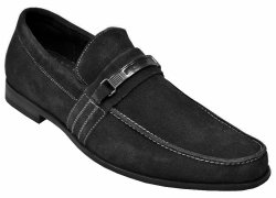 Stacy Adams "Carville" Black Suede Loafer Shoes 24889