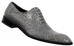 Mauri "Leisurely" 4059 Medium Grey Genuine Alligator / Ostrich Shoes