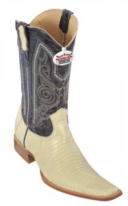 Los Altos Winterwhite Genuine All-Over Lizard Square Toe Cowboy Boots 710704