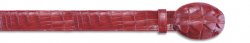 Los Altos Red Nile Tail Design Print Leather Belt 3C112212