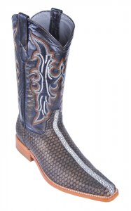 Los Altos Copper Genuine All-Over Stingray Print Rowstone Medium R-Toe Cowboy Boots 3716934