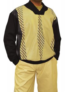 Bagazio Cream / Black Alligator Print PU Leather / Knitted Shawl Collar Sweater Outfit BM1455