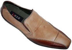 Steeple Gate "Impulse" Cream/Brown Genuine Leather Shoes S22202