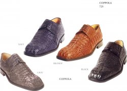Belvedere "Coppola" All-Over Genuine Hornback Crocodile Shoes