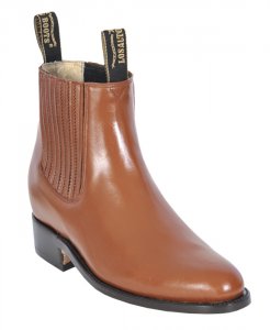 Los Altos Men's Honey Genuine Charro Leather Work Short Boots w/ Welt Stitching 628351