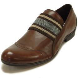 Encore By Fiesso Brown Genuine Leather Loafer Shoes FI3060