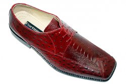 Liberty Wine Ostrich Print Shoes #519