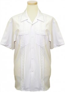 Pronti White With Unique Embroidery Casual Shirt S5914