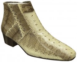 Giorgio Brutini "Tuscon" Natural Genuine Snake Skin Boots 155499-2