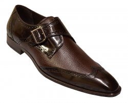 Mezlan "Senator" Brown Genuine Deerskin / Calfskin Italian Shoes 15707