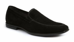 Giorgio Brutini "Nylo" Black Genuine Suede Slip On Shoes 176161