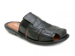 Bacco Bucci "Geeza" Black Genuine Soft Italian Calfskin Sandals