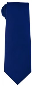 Vittorio Farina VF006 Solid Navy Blue Satin Necktie / Hanky Set