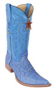 Los Altos Gold Royal Blue Genuine Menudo 3X Toe Cowboy Boots 954590