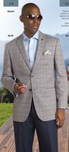 E. J. Samuel Multi Color Blazer Suit J04